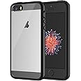 JETech Case for iPhone SE 2016 (Not for 2020), iPhone 5s and iPhone 5, Shockproof Bumper Cover, Anti-Scratch Clear Back, Blac