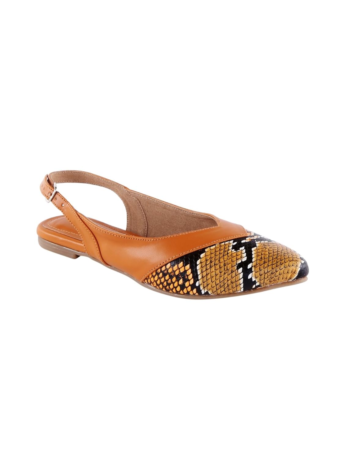 siendo desi printed t-strap flat for women- multi-coloured