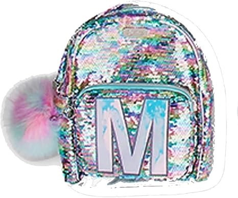 pastel initial flip sequin mini backpack
