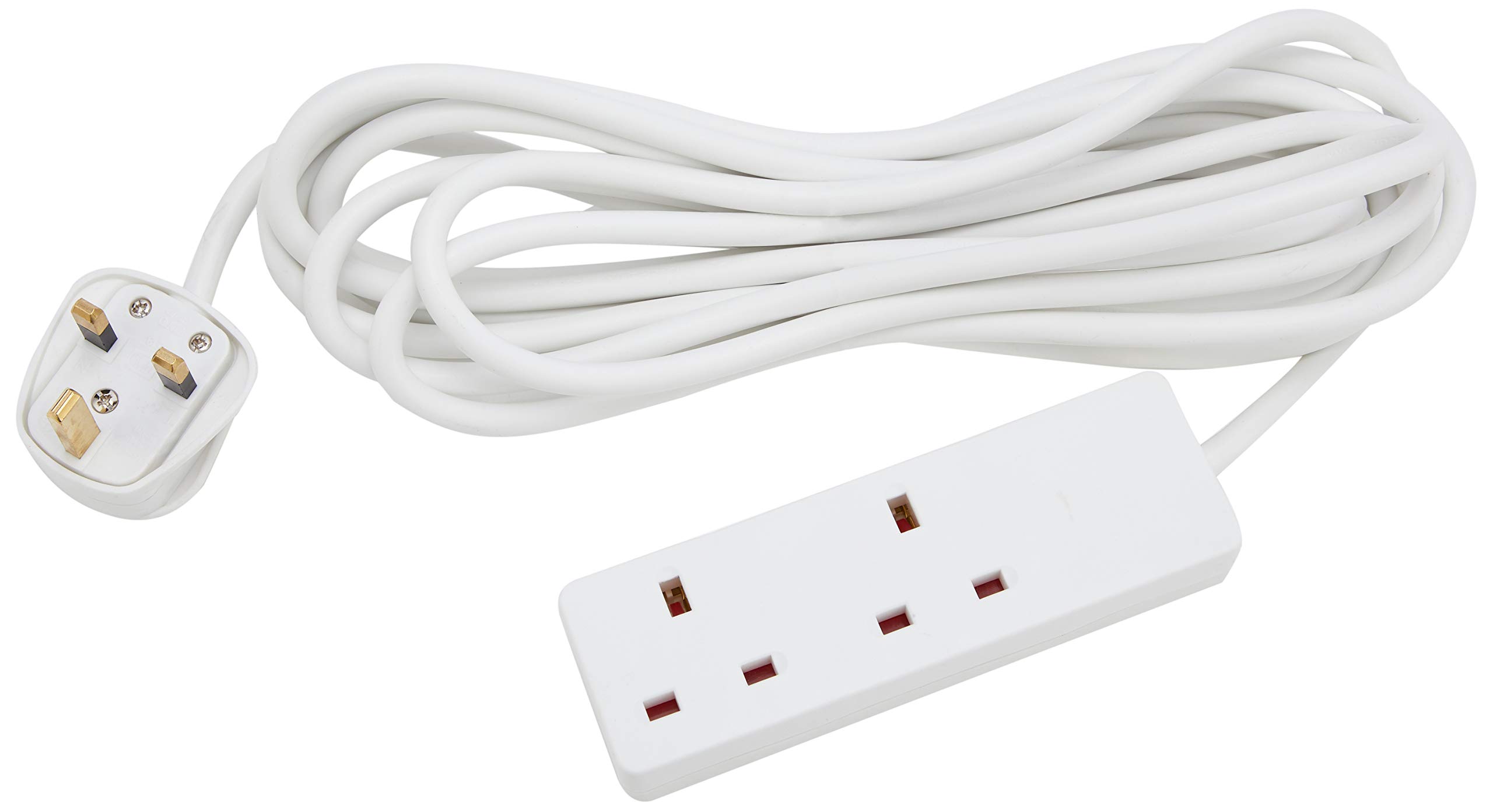 PRO ELEC PELB1915 2 Gang Extension Lead 5m, White