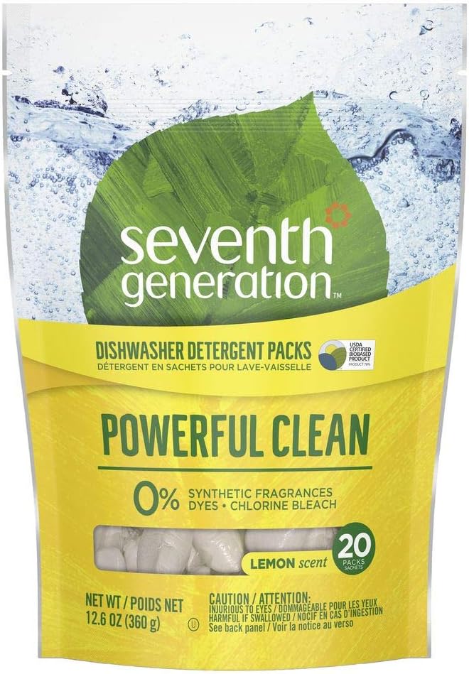 Seventh Generation, Pacs Auto Dish Free & Clear 45 Count, 28.5 Ounce: Industrial & Scientific