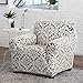 Velvet Plush Stretch Arm Chair Slipcover. Velvet Chair Furniture Protector, Soft Anti-Slip, High Stretch (Chair, Dark Grey – Snowflake)