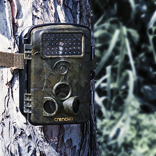[- Crenova RD1000 Infrared Night Vision Waterproof Hunting Trail Game Camera with 42pcs Low Glow IR