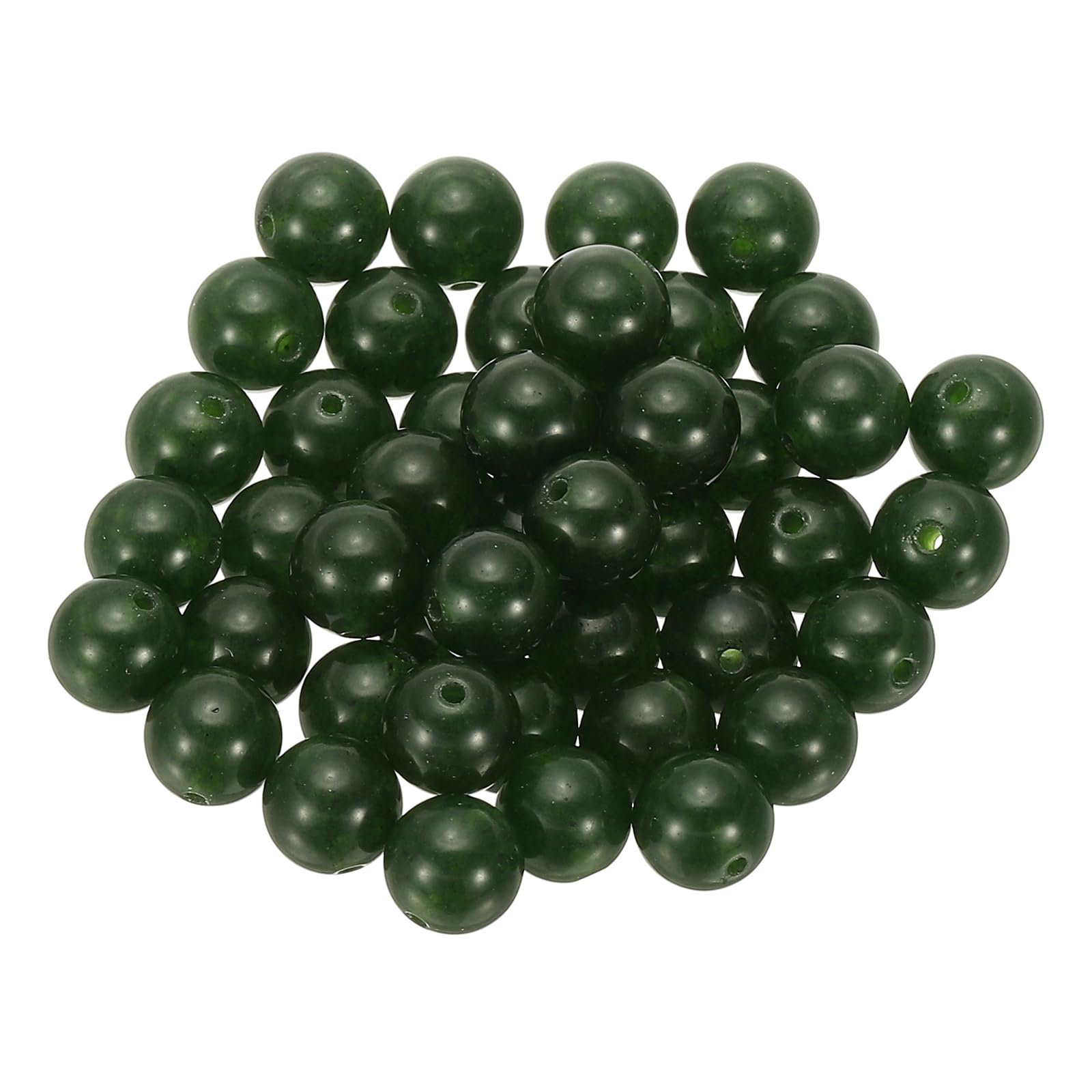 PATIKIL 45 Pcs 8mm Dark Green Aventurine Beads, Round Natural Crystal Gemstone Beads Smooth Stone Beads Jade Loose Beads for Bracelet Necklace Jewelry Making DIY
