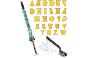 Arokimi Wood Burning Alphabet Letter Kit, Branding Irons Personalized for Wood Leather Branding Set Compatible with Walnut Hollow Iron, 26 Iron 5/8" Tall