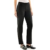 Zac & Rachel Womens Flattering Pull-on Slim Leg Pant with Tummy Control Panel