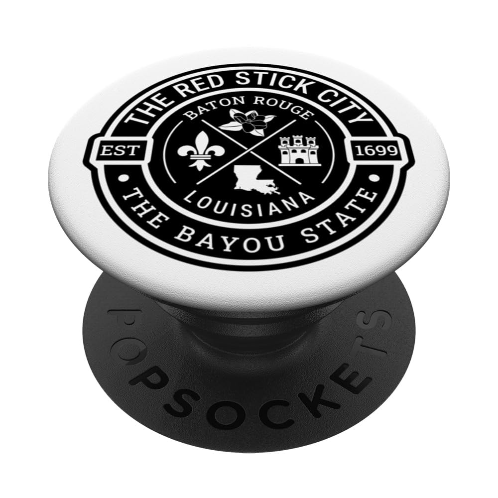 Baton Rouge Louisiana The Red Stick City Est 1699 Souvenir PopSockets Swappable PopGrip