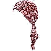 YYAOJHAO Pre Tied Chemo Headscarf - Slip On Bandana Headwear Caps head wrap Turban Hat for cancer patients women