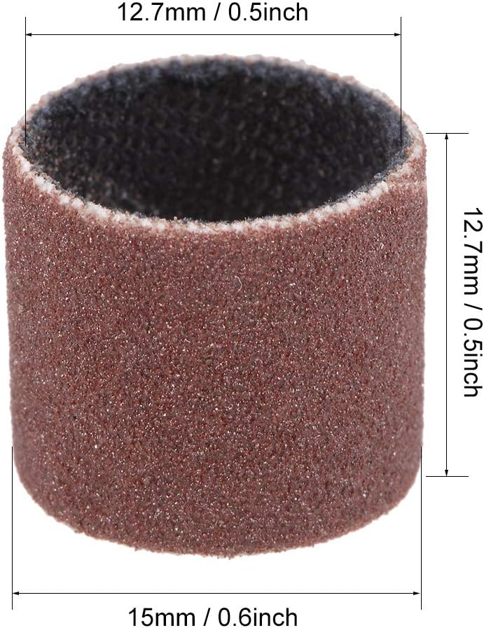 sourcing map 1/2 Inch x 1/2 Inch Sanding Sleeves 240 Grits Sandpapers Band Drums 10 Pcs - Image 4