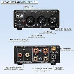 Pyle Bluetooth HiFi Mini Audio Amplifier-Class D