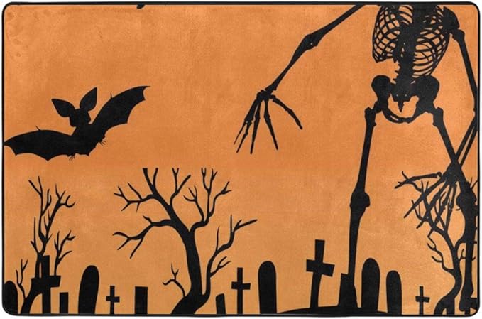 HJFRDVBNT Halloween Carpet 36 X24 in, Carpet 72 X 48 in