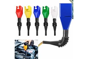 LinamHoz 10 PCS Flexible Draining Tool Snap Funnel, Universal Plastic Draining Oil Tool Retractable for Automotive Oil and Ho