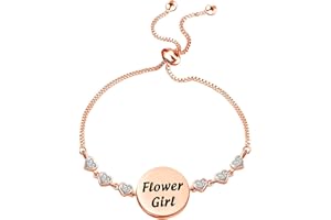 KUIYAI Flower Bracelet Wedding Party Gift Bridesmaids Gift Adjustable Bracelet for Women