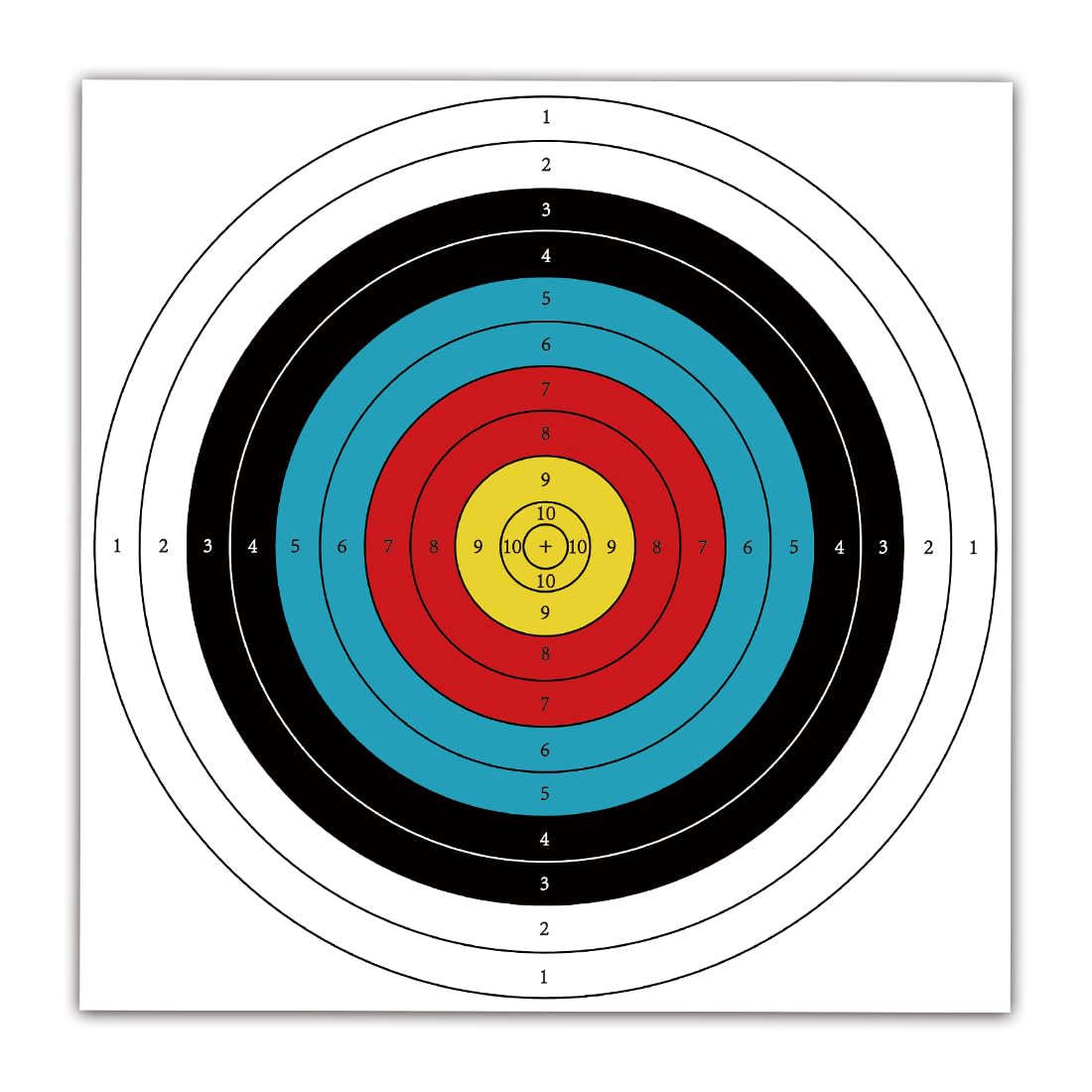 LONGBOWMAKER 60 * 60cm Archery Targets 20pcs Backyard Clear Targets Face Standard Targets Paper for Outdoor Archery Sport & Shooting