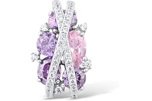 Santuzza 925 Sterling Silver Cubic Zirconia Twisted Pendant for Women