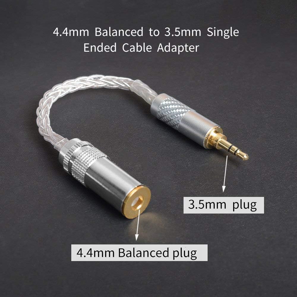 hellodigi M3F4 4.4mm Female Plug to 3.5mm Male Plug—Headphones Audios Connection Adapter Cables hellodigi M3F4 4.4mm Female Plug to 3.5mm Male Plug—Headphones Audios Connection Adapter Cables