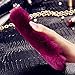 For Samsung Galaxy S6 Edge Plus Case, FLOVEME [Slim Fit] [Bling Diamond] Luxury Winter Soft Warm Faux Rabbit Fur Fuzzy Plush with Crystal Cute Bowknot Back Cover for Girls Xmas Gift, Dark Purple
