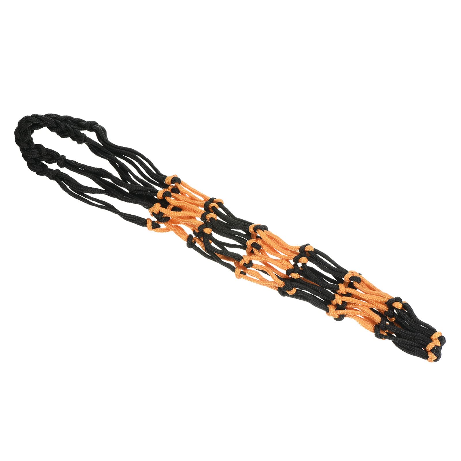 PATIKIL Basketball Net Bag, Mesh Storage Sports Carry Bag Durable PP Single Ball Carrier Sturdy Thickened for Volleyball Soccer Football, Black Yellow