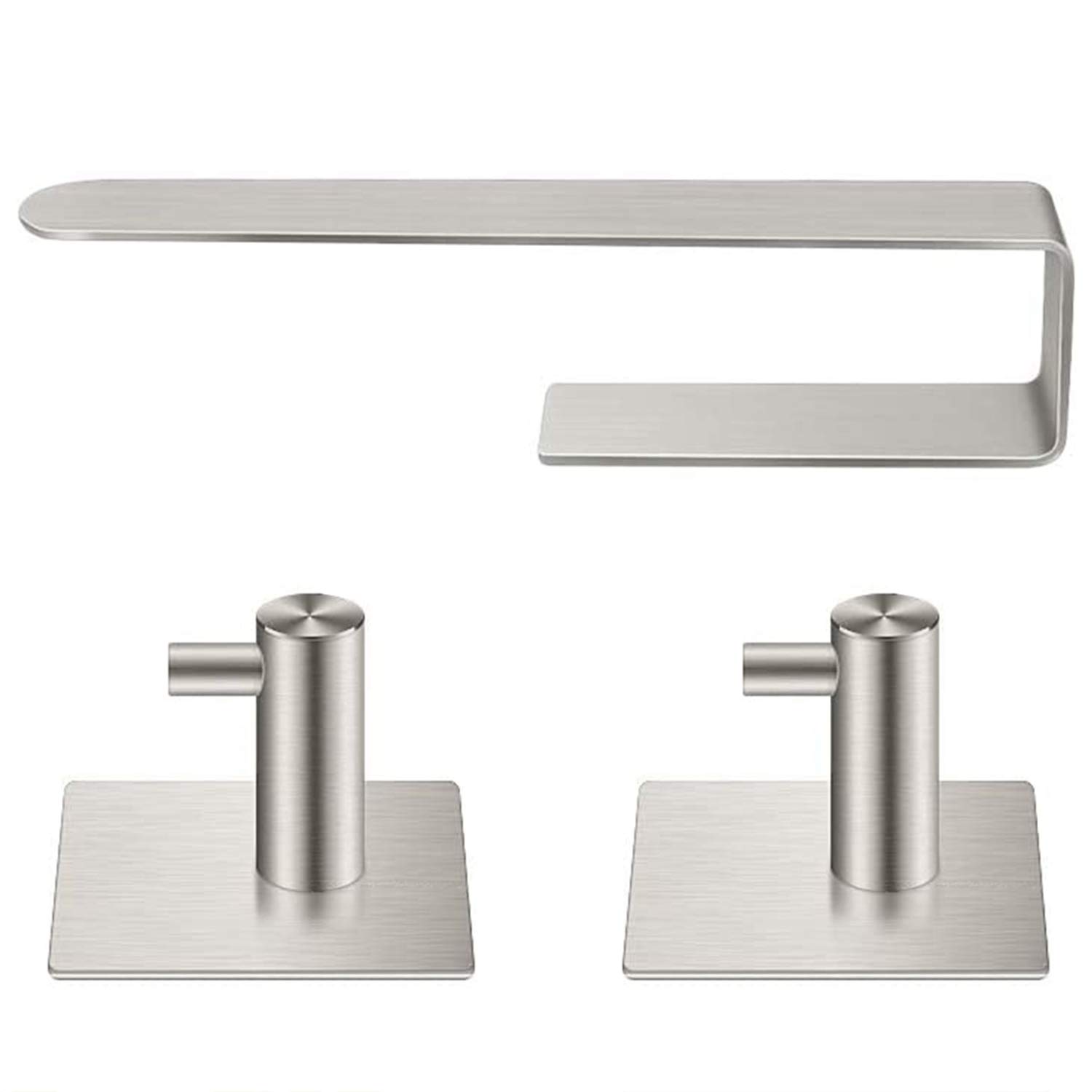 YYCFB Self Adhesive Toilet Roll Holder Chrome for Tissue Paper Dispenser Bathroom Towel Rail SUS 304 Stainless Steel Polished Finish