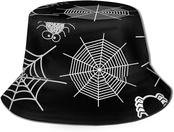 Unisex Spider  Bucket Hats for Men Outdoor Fisherman Sun