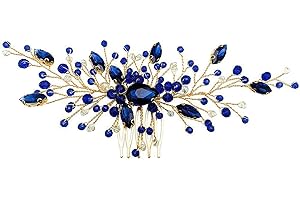 yufana Bridal Crystal Leaf Hair Accessory, Bridal Wedding Hair Comb, Woman And Girl With Rhinestone Leaves Bride Hair Accesso