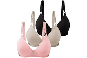 Gaexia Push Up Bras for Women No Underwire Pack of 3 Seamless Lace Wireless Comfort Bras Everyday Adjustable Breathable Bra