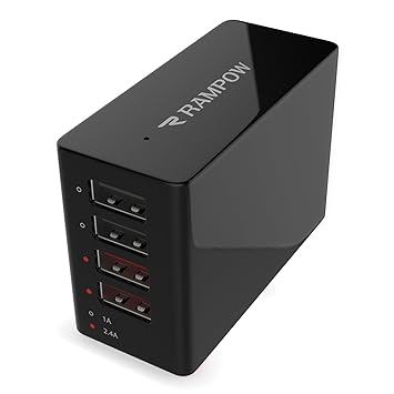 Cargador Usb Rampow 2a 4 Puertos El Mejor Cargador De Pared Que