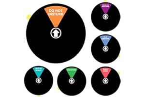 LOYINLO Office Door Sign,Do Not Disturb/Come in Welcome/Out of Office/in a Meeting/Back Soon/On Vacation Sign, Privacy Door Sign That Lets Others Know Whether You're Available Or Not(5inch,Black)