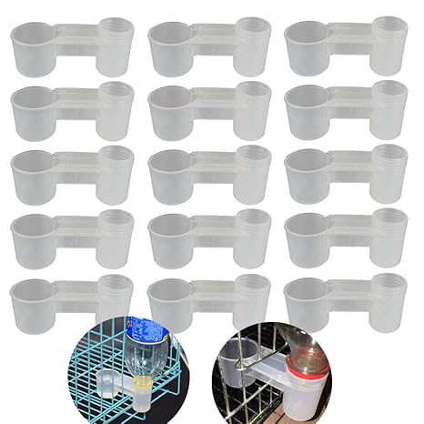 Vinbee 15 Pcs Plastic Soda Pop Water Bottle Bird Drinker Feeder