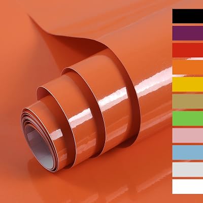 Hode Orange Vinyl Wrap 60cm x 5m Glitter Self Adhesive Wallpaper