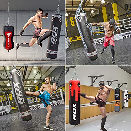 RDX Punching Bag UNFILLED Set Muay Thai Training Gloves with Punch
