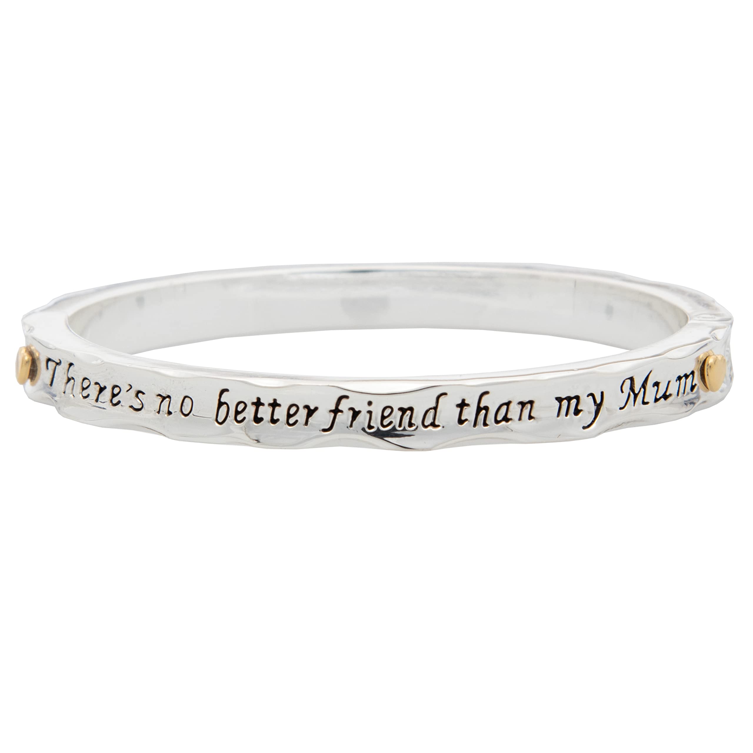 Silver Plated Bangle With The Inscription - 'There's No Better Friend Than My Mum'