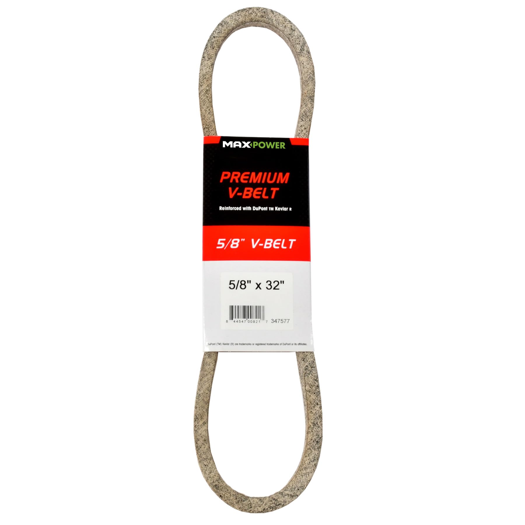 Maxpower 347577 Premium Belt Reinforced with Kevlar Fiber Cords, 5/8" x 32"