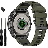 MDBBLBM 26mm Quickfit Watchbands Compatible with Garmin Tactix 8/Fenix 8 pro AMOLED 51mm/7X/7X Pro/6X/6X Pro/5X/5X Plus/3, Silicone Strap for Garmin Descent Mk2i/3i/quatix 8/epix Pro 51mm/Enduro3/2