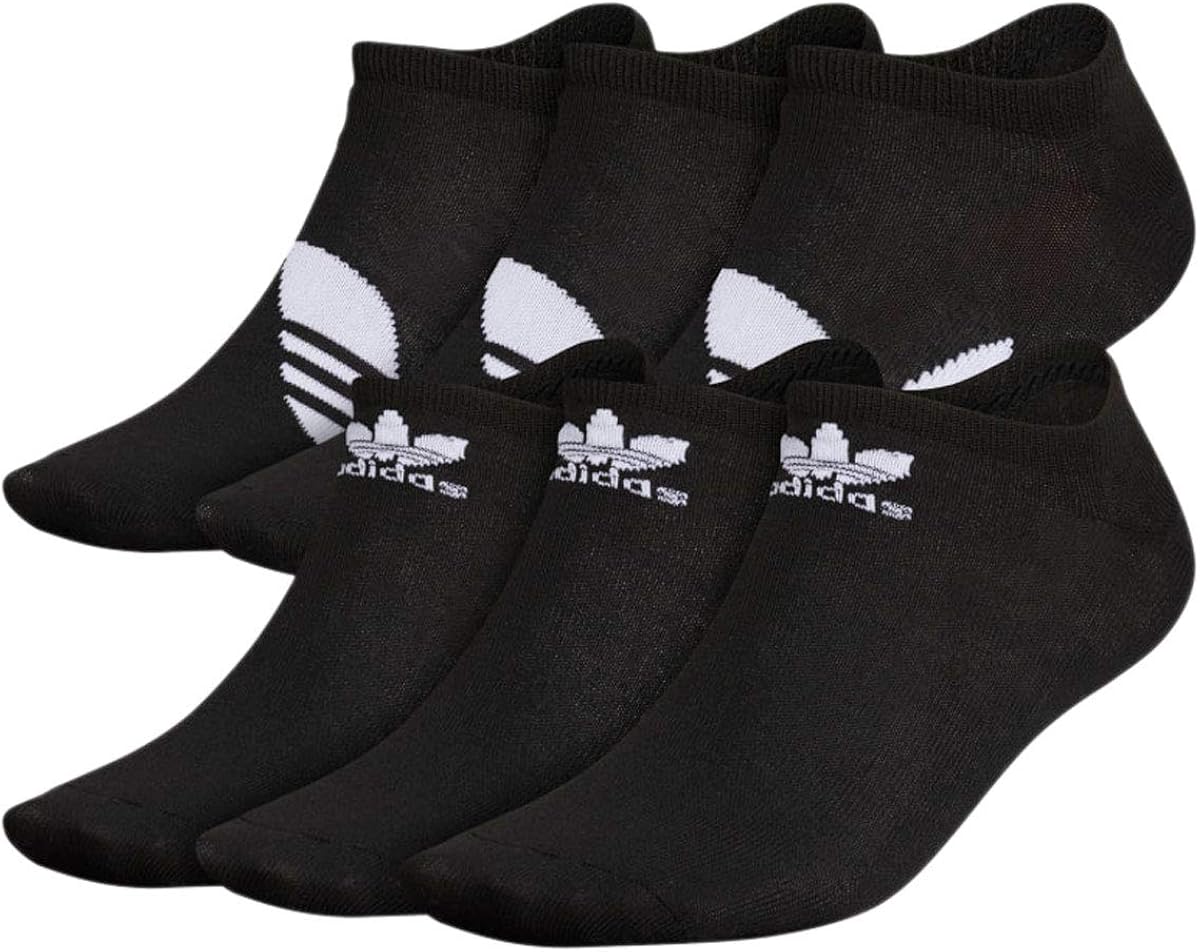 Amazon.com: Adidas Originals Trefoil Superlite 6-Pack Super No Show Socks - Black/White: Clothing