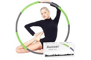 Auoxer Fitness Exercise Weighted Hoops, Lose Weight Fast by Fun Way to Workout, Fat Burning Healthy Model Sports Life, Detachable and Size Adjustable Design