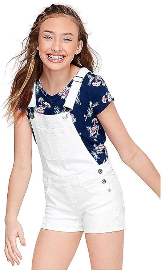 girls white shortalls