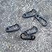 Mini Hanging Buckle, Uning Pack of 20Pcs Metal Spring Backpack Clasps Carabiners Hook EDC Keychain Fishing Camping Bottle Hooks Paracord Tactical Survival Gear (Black)