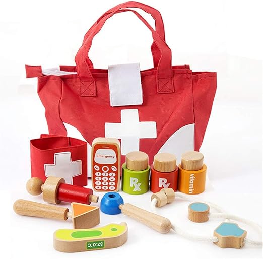 doctors play set wooden