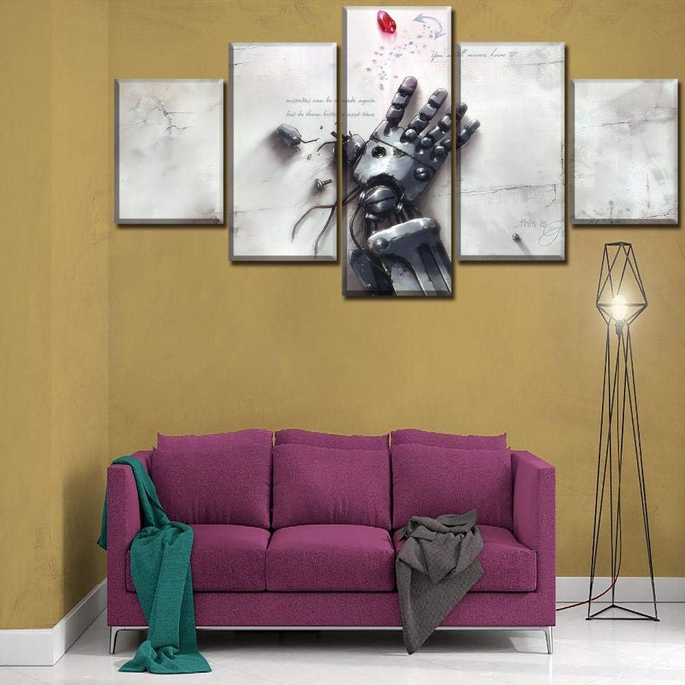 superljl Canvas HD Prints Poster Wall Art Framework 5 Pieces Anime FullMetal Alchemist Paintings For Living Room Pictures Home Decoration