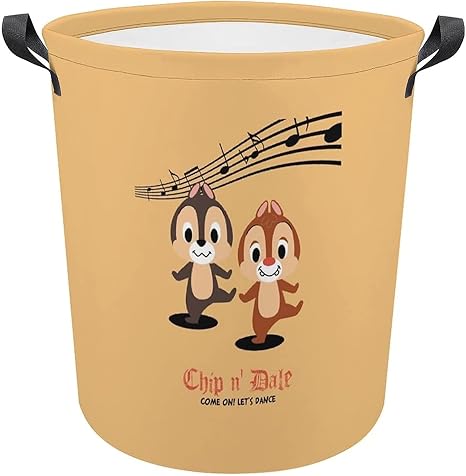 Amazon チップとデール ランドリーバスケット ランドリーかご 収納バッグ 洗濯かご 大容量 衣類 玩具 雑物収納 スリム おしゃれ 防水 取っ手付き 折りたたみ アニメ キャラクター かご バスケット オンライン通販
