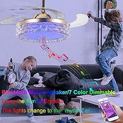 mfanchan Fandelier Ceiling Fan with