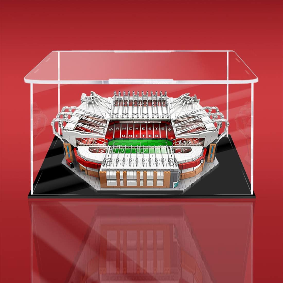 PEXL Display Case for LEGO Manchester United Old Trafford Stadium, Acrylic Dustproof Showcase Compatible with Lego Creator 10272 (Not Include the Lego Set)