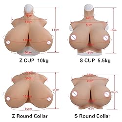YIQI Z-CUP Giant Breastplate Silicone Breast Form