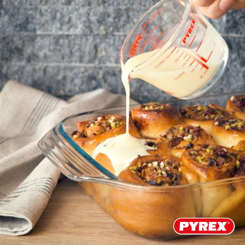 Pyrex - Set mit 4 Auflaufformen – rechteckig – breite Griffe – Familiengröße – Borosilikatglas – extreme Beständigkeit 4