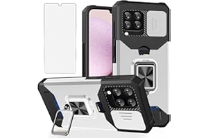 Vatkyc Galaxy A42 5G Case Wallet Detachable Credit Card Holder with Screen Protector with Kickstand, 360 Full Body Shockproof Protective Phone Case for Samsung Galaxy A42 5G,White