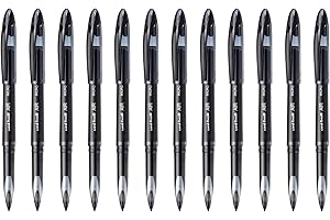 UNI-BALL uniball Air Porous Point Pens, Medium Point (0.7mm), Black, 12 Pack