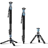 SIRUI 75.8"/192.5cm Aluminum Camera Monopod with Feet, QR Plate | Max Playload 15kg/33lb, Quick Release Plate, Sony, Canon, Nikon, DSLR, Mirrorless Camera