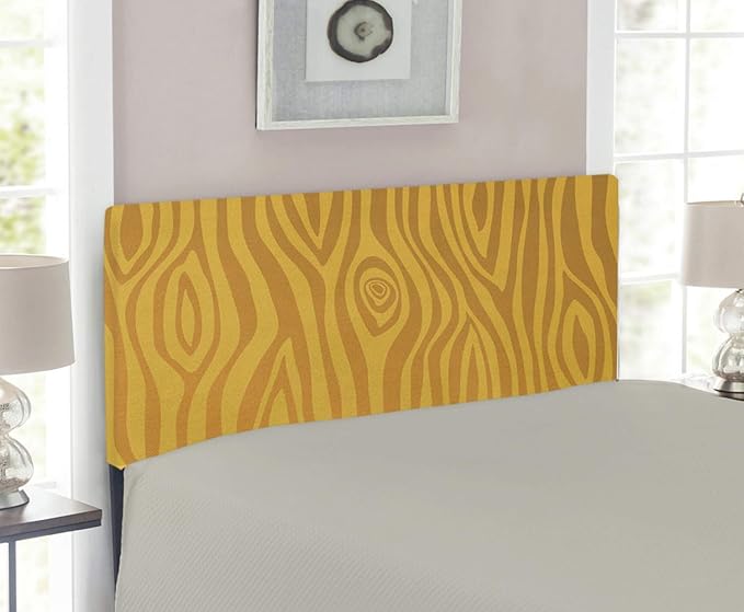 Lunarable Wood Print Headboard, Tree Bark Pattern with
