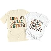She's My Sweet Potato I Yam Shirts Couples Thanksgiving Shirts for Husband and Wife Thanksgiving Gifts Tops